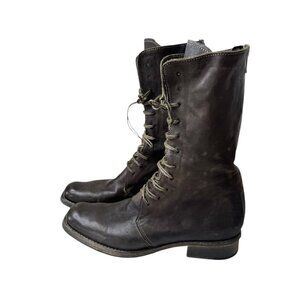 Shoto Handmade Italian Lace Up Leather Boots